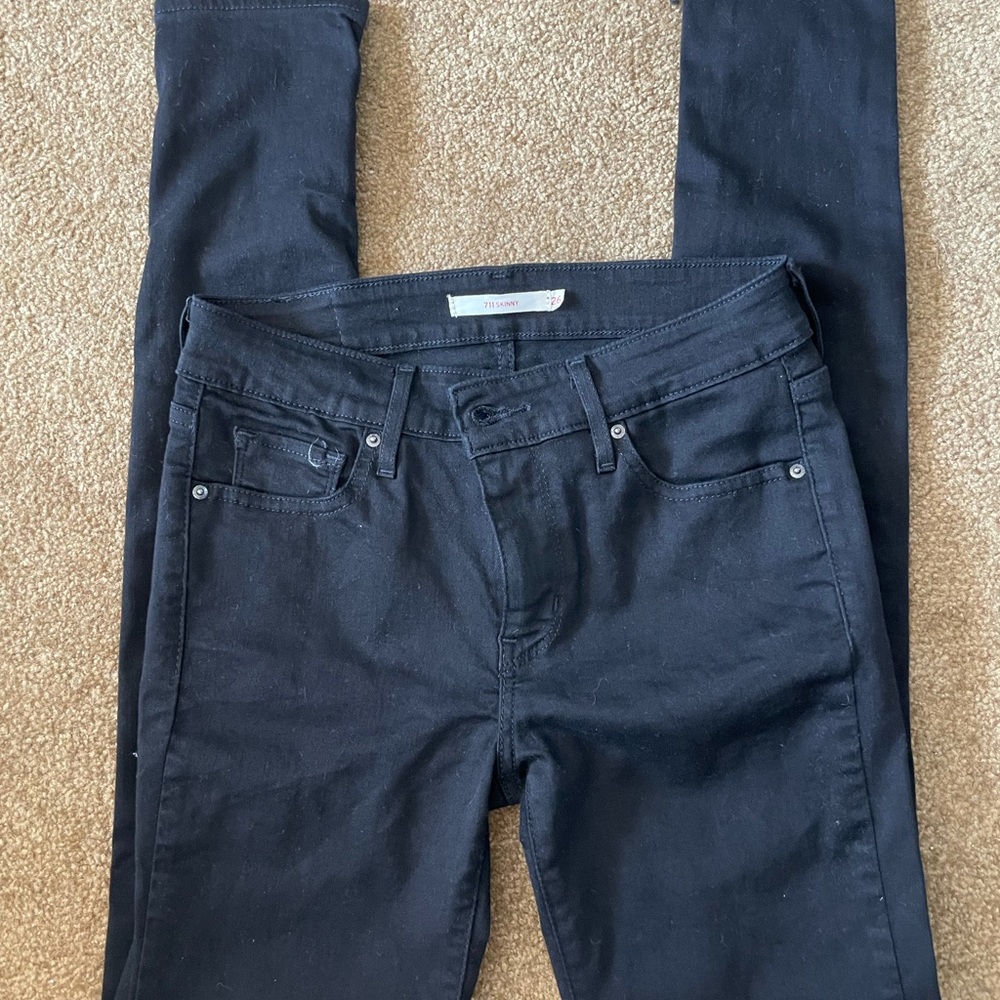 levis 711 skinny jeans size 26